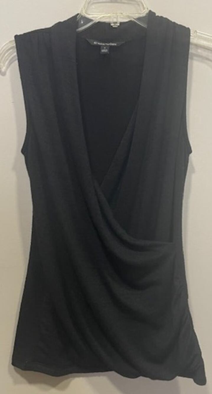 41 Hawthorn Sleeveless Black Wrap Blouse Professional Women's Size Sm
